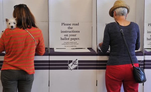 Western Australian voters will head back to the polls next month to re-elect six senators. AAP/Paul Miller