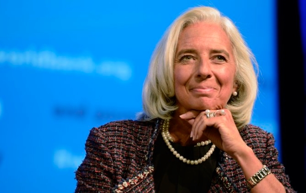 Smiling now: Christine Lagarde ahead of the annual conference that brings together IMF and World Bank governors. EPA/Shawn Thew