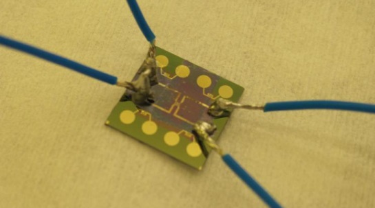 An electronic component where a graphene layer has been placed on the hotspots