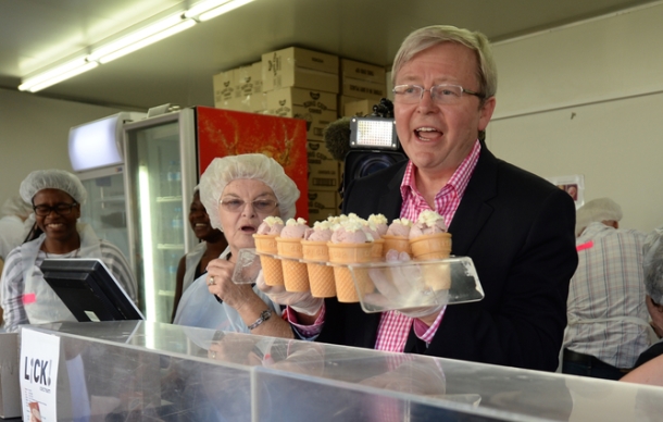Kevin Rudd believes he can top the Coalition’s Northern Australia white paper, with Labor’s Northern Australia policy. AAP/Lukas Coch