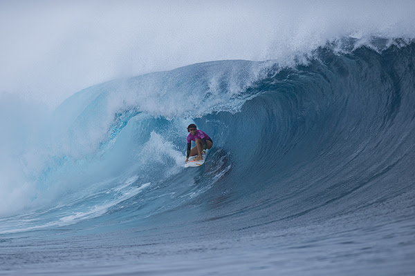 Sally Fitzgibbons (AUS) claimed an impressive victory today, defending her title in Fiji. Image: WSL / Kirstin Sally Fitzgibbons (AUS) claimed an impressive victory today, defending her title in Fiji. Image: WSL / Kirstin