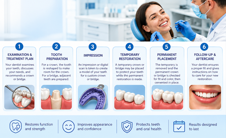 What May Be Involved in Getting a Dental Crown or Bridge: A General Overview